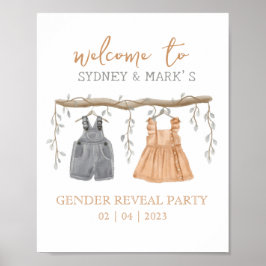 Poster Festa de Revelação do Sexo, Ele ou Ela, Bem-vindo,