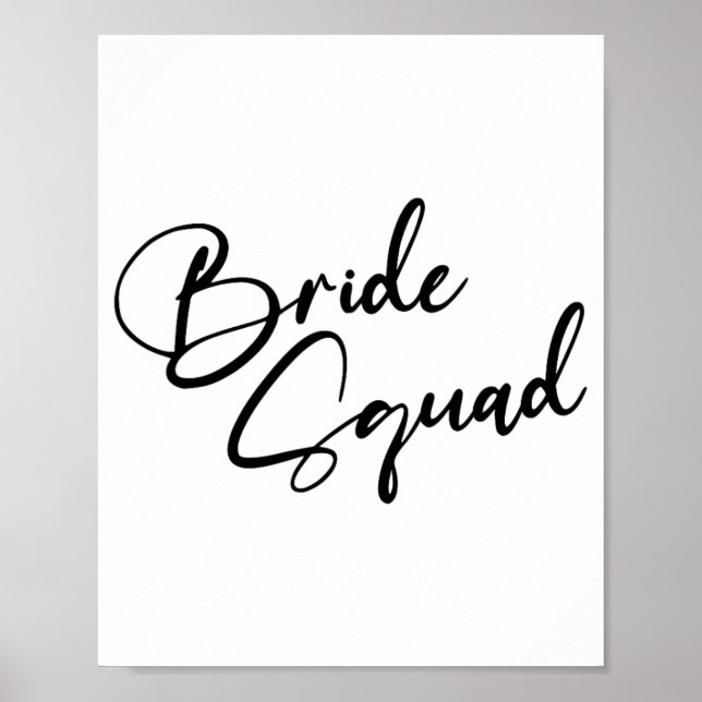 Poster Festa de solteira de Esquadrão de Noivas de Brides (Frente)