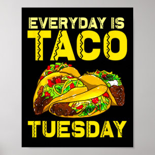 Poster Festa De Taco Todos Os Dias É Taco Terça-Feira Par
