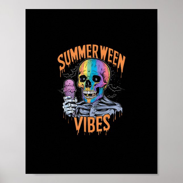 Poster Festa de Verão Fantasia Divertida Summerween (Frente)