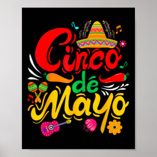 Poster Festa Divertida do Cinco De Mayo Festa Mexicana 5