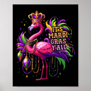 Poster Festa do Carnaval Encantada Idea Flamingo Mardi Gr