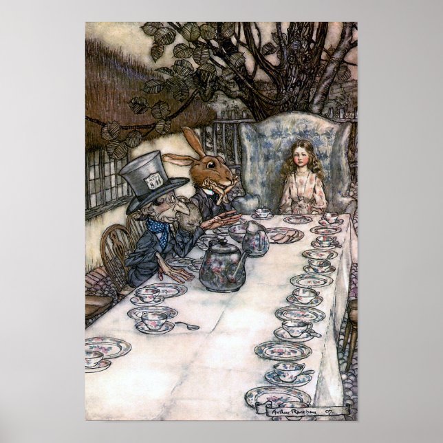 Póster Festa do Chá de Mad Hatter (Frente)
