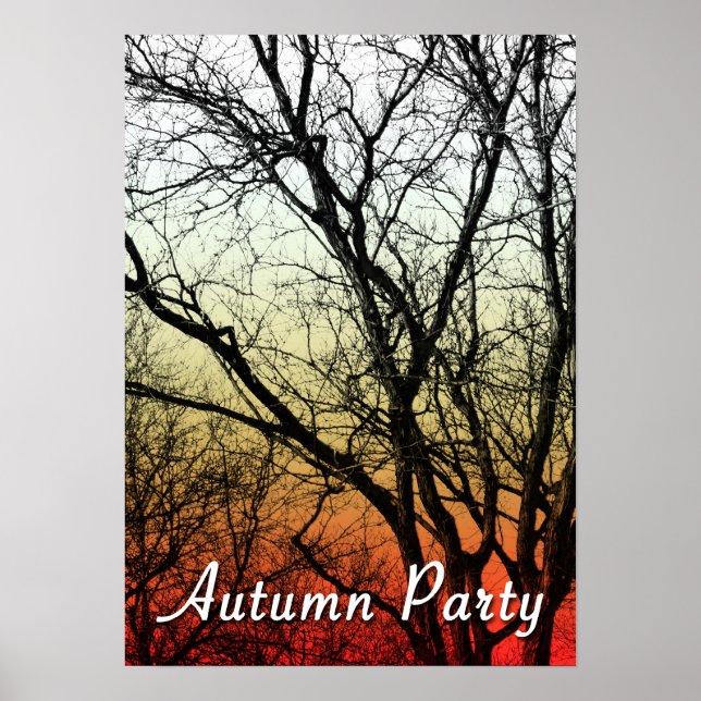 Póster festa do outono: árvore fantasma (Frente)