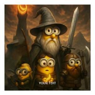 Póster Festa Fantasy Cute Bananas Brave