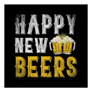 Póster Festa Feliz Ano de Cervejas