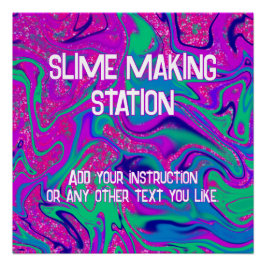 Póster Festa legal de Slimus de Aniversário de Menina Ros