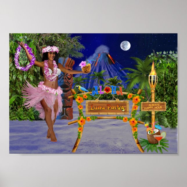 PÓSTER FESTA LUAU (Frente)