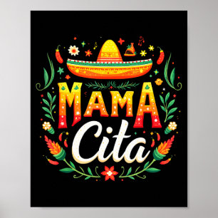 Poster Festa mexicana cinco de maio mamãe cita