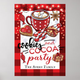 Poster Festa Personalizada de Biscoitos e de Natal de Cac