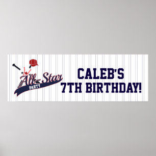 Póster Festa Personalizada de Esportes ASTRO de Beisebol