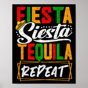 Poster Festa Sesta Tequila Repita México Mexicano Cinco