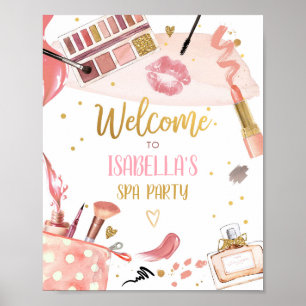 Poster Festa Spa Glitz Glam Makeup Girl Welcome