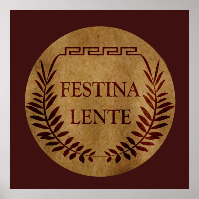 Poster Festina lente (Frente)
