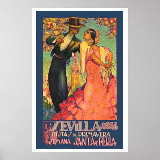 Poster Festivais da Primavera de Sevilha, Semana Santa e  (Frente)