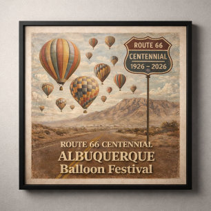 Poster Festival de Balões de Albuquerque Route 66