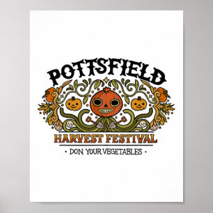 Poster Festival de Colheita de Pottsfield Pumpkin outono
