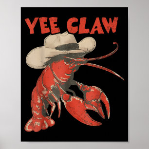 Poster Festival de frutos do mar cajun de lagostim engraç