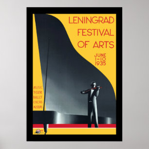 Póster Festival de Leninegrado das artes