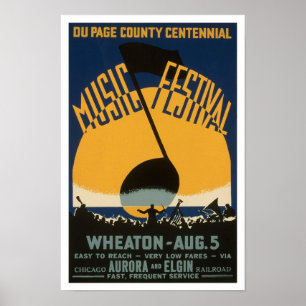 Póster Festival de Música do Condado, 1939. Publicidade V