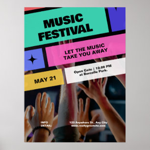 Poster Festival de Música Moderna Colorida, Festa Musical