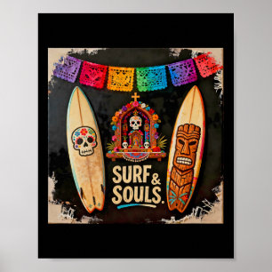 Poster Festival Dia De Los Muertos Tiki Altar Crânio de A