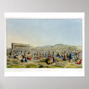 Póster Festival em Atenas, bar. por J. Rodwell, 1830