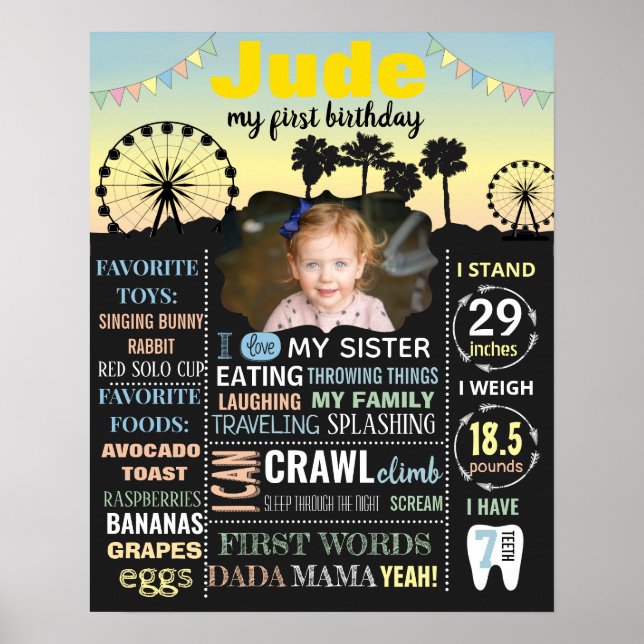 Poster Festival musical tropical Ferris Wheeler Palms (Frente)