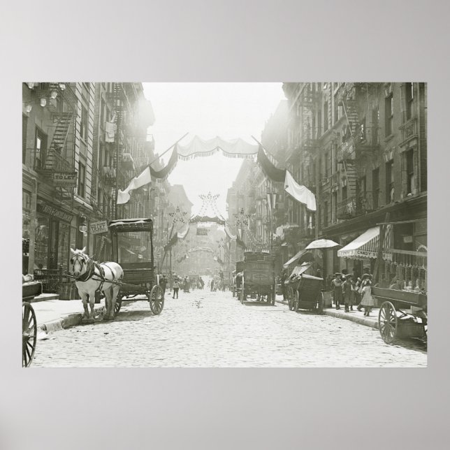 Póster Festival Religioso da Rua Mott, 1908 (Frente)