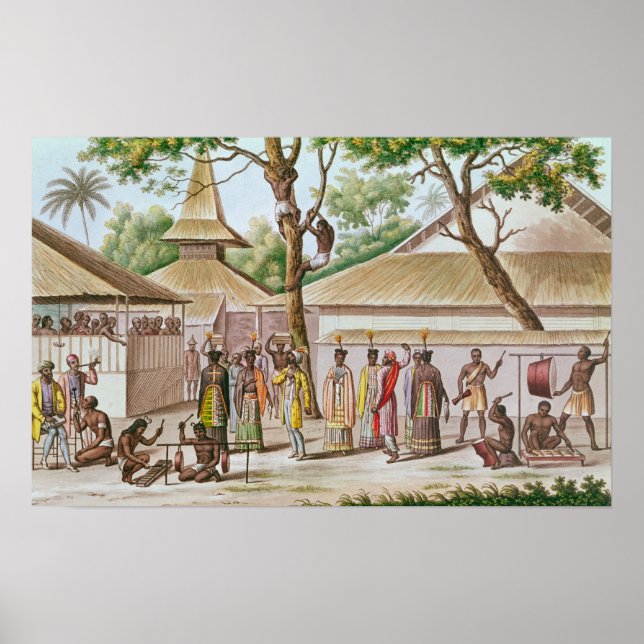 Póster Festival Religioso em Caieli, Ilha de Buru (Frente)