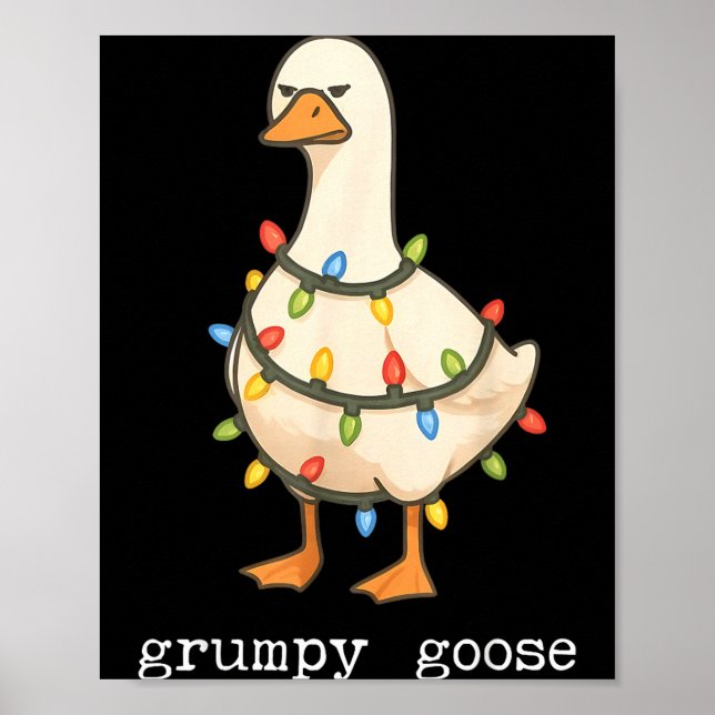 Poster Festive And Mpy Goose Santa Hat Xmas Light Matchin (Frente)