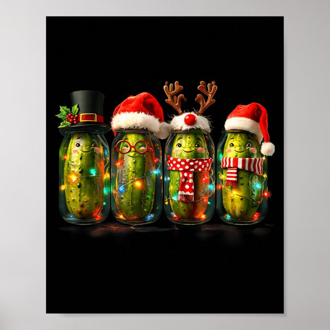 Poster Festive Ckle Jar Meme Christmas Lights Santa Hat X (Frente)