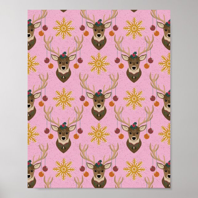 Poster Festive Reindeer (Frente)