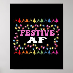 Poster Festivo Como F#ck Af Natal Luz Xmas Adultos Com