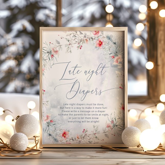 Poster Festivo do inverno Passado da noite fralda (Criador carregado)