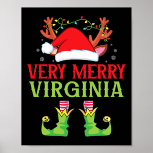 Poster Festivo Natal Elf E Papai Noel Muito Feliz I
