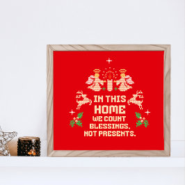 Poster Festivo "Nesta Casa Contamos Abençoações"