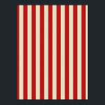 Póster Festivo Retro Vintage Estrias Verticais de PopCorn<br><div class="desc">Um estilo retrô de pipoca festiva vermelha e listras bege decor de forma horizontal ou vertical são um estilo moderno de design gráfico clássico que sempre dá um presente personalizado para você mesmo ou para alguém especial na sua lista, eles certamente fazem uma impressão em qualquer ocasião festiva. Envie-nos um...</div>