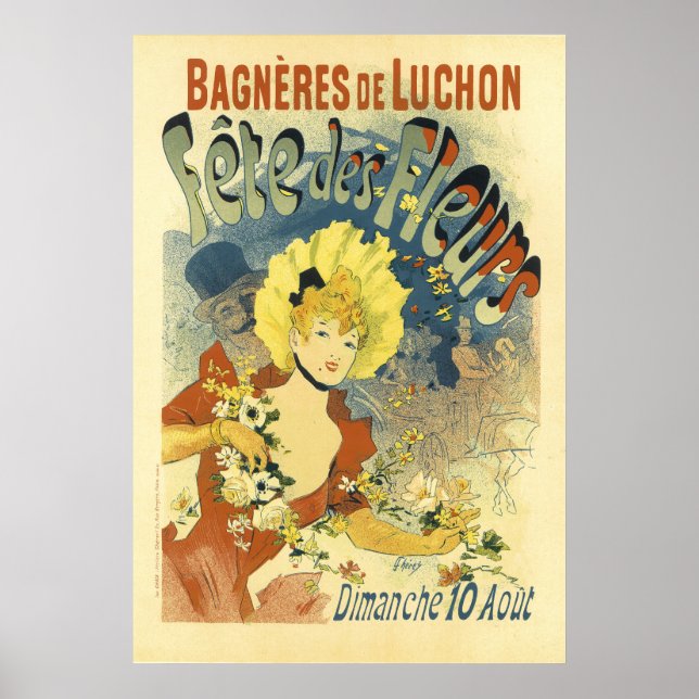 Poster Fete Des Fleurs Vintage Publicidade Francesa (Frente)