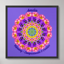 Poster Fevereiro Nascimento Flor Cota Crianças Enfermeiro