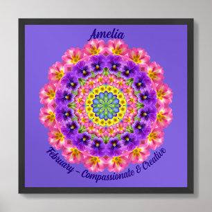 Poster Fevereiro Nascimento Flor Cota Crianças Enfermeiro