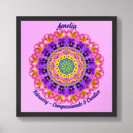 Poster Fevereiro Nascimento Flor Cota Crianças Enfermeiro