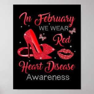 Poster Fevereiro Vestir Red High Heels Doease Awarene