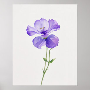 Poster Fevereiro Violet Birth Flower