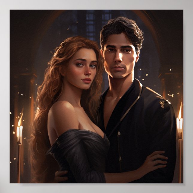 Poster Feyre e Rhysand da ACOTAR (Frente)
