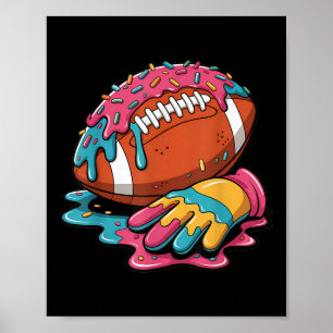 Poster Fiação De Futebol Wr Lineman Qb Rb Sorvete Pegba
