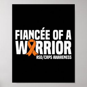 Poster Fiança De Um Guerreiro Laranja Friso Awarene