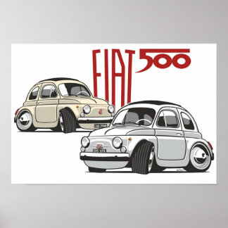 Poster Fiat 500 personalizado para Olivia