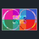Póster Fibonacci Day, Pop, Tipografia<br><div class="desc">Relação ouro,  espiral Fibonacci. Tipografia,  estilo de pop. Celebre o Dia Fibonacci 23 de novembro! 1, 1, 2, 3.</div>