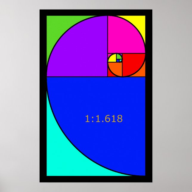 Poster Fibonacci Espiral (Frente)